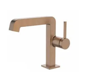 ברז לכיור רחצה בעיצוב יוקרתי רוז גולד מוברש PL702RG סניטק