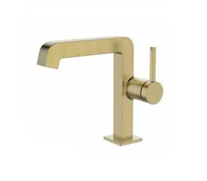 ברז לכיור רחצה בעיצוב יוקרתי זהב מוברש PL702G סניטק