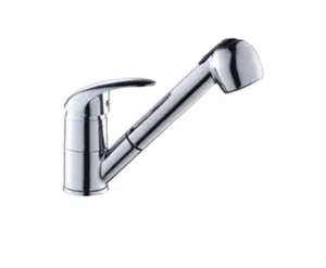 ברז מטבח גבוה פיה מסתובבת מזלף נשלף דו מצבי דגם מרין כרום MR0118CH סניטק