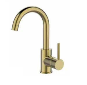 ברז לכיור רחצה פיה מסתובבת זהב מוברש ZV0121G סניטק