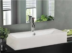 כיור מונח/תלוי 80X43 ס"מ דרים לבן מבריק DREAM סניטק