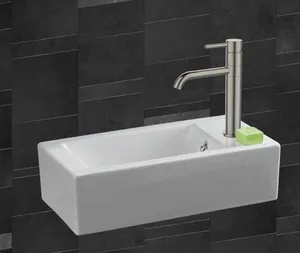 כיור מונח/תלוי 50X25 ס"מ דגם לוטם לבן מבריק LOTEM סניטק