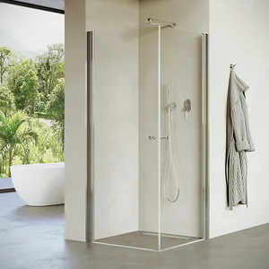 מקלחון פינתי 2 דלתות אדמס 66-68 ס"מ ניקל כרום DorRaphael