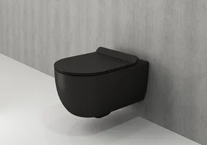 אסלה תלויה טונדו 54 ס"מ שחור מט DorRaphael