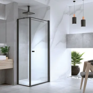 מקלחון פינתי JORDAN - גורדן ממידה 58 סמ עד מידה 92 סמ שחור מט - סניטק