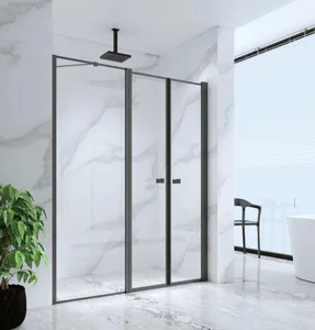 מקלחון חזית MACALLAN - מקאלן 70 ממידה 137.5 סמ עד מידה 211.5 סמ שחור מט - סניטק