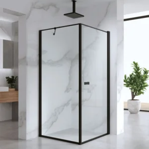 מקלחון פינתי JASON - גייסון ממידה 66 סמ עד מידה 92 סמ שחור מט - סניטק