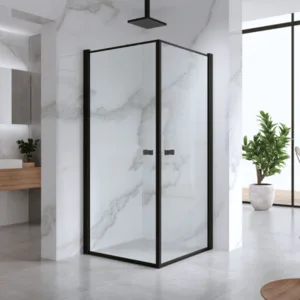 מקלחון פינתי מילאן - MILAN ממידה 68 סמ עד מידה 92 סמ שחור מט - סניטק