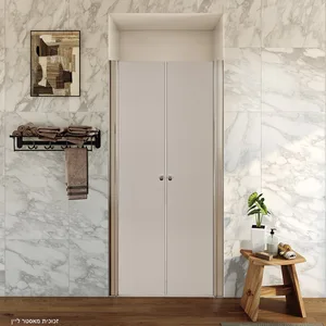 מקלחון חזית 2 דלתות על ציר קווינזי זכוכית גלינה 120-125 סמ 125-130 סמ 130-135 סמ 135-140 סמ 140-145 סמ ניקל כרום - דור רפאל