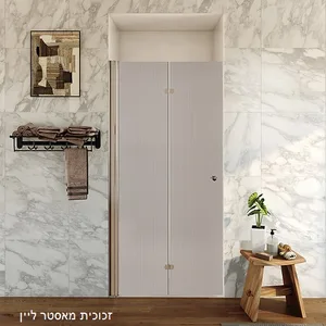 מקלחון חזית דלת הרמוניקה דגלס זכוכית גלינה 66-68 סמ  70-72 סמ  76-78 סמ  80-82 סמ  86-88 סמ  90-92 סמ  96-98 סמ ניקל כרום - דור רפאל