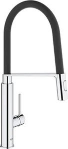 ברז פרח מקצועי למטבח צינור גמיש שני מצבים קונצ'טו CONCETTO כרום GROHE - גרואה 31491000 GROHE גרואה