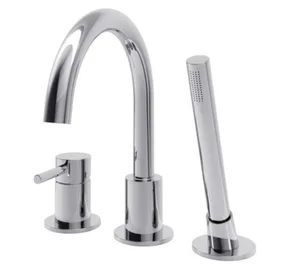 ברז אינטרפוץ 4 דרך שלושה חלקים להתקנה על האמבטיה ניקל S-43 MTI