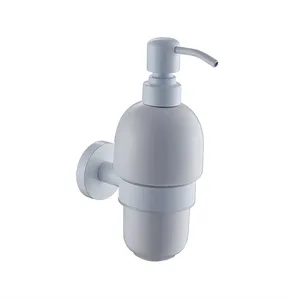 דיספנסר לסבון נוזלי חרס לבן תלוי בקידוח/ בהדבקה דגם עדן - ED563W מלדן