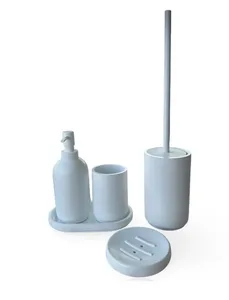 סט קלאסיק - CLASSIC כוס דיספנסר סבוניה מברשת אסלה ומגש לבן מלדן