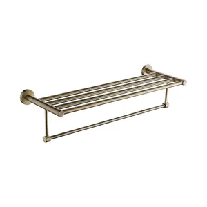 מדף בית מלון 60 ס"מ ברונזה תלוי למגבות בקידוח/ בהדבקה דגם עדן ED410BRZ מלדן