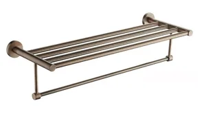 מדף בית מלון 60 ס"מ רוז גולד מט ניתן בקידוח/ בהדבקה דגם עדן ED410RGM מלדן