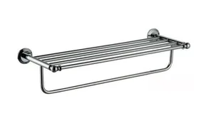 מדף בית מלון 60 ס"מ ניקל ניתן בקידוח/ בהדבקה דגם מונקו 80300C מלדן