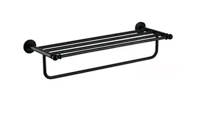 מדף בית מלון 60 ס"מ שחור מט ניתן בקידוח/ בהדבקה דגם מונקו 80300BK מלדן