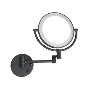 מראה תלויה מרפק תאורת לד פי 7 שחור מט דגם ארט MR3035BK מלדן