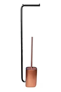 מעמד רצפתי לנייר + מברשת אסלה רוז גולד CBN-300115 מלדן