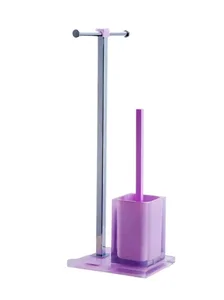 מברשת אסלה מונחת עם מעמד לנייר טואלט סקוור - SQUARE סגול SPR-100555 מלדן