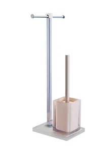 מברשת אסלה מונחת עם מעמד לנייר טואלט סקוור - SQUARE בז' SBG-901555 מלדן