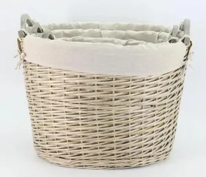 סט 3 חלקים סלי קש אובלי TA24092 מלדן