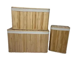 סט 3 סלי כבסה במבוק בשלושה גדלים שונים HD-23068 מלדן