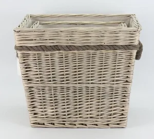 סט שני סלי כביסה קש מלבניים TA240107 מלדן