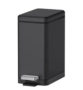 פח 6 ליטר JAVA מלבני שחור מט טריקה שקטה 8875BK מלדן