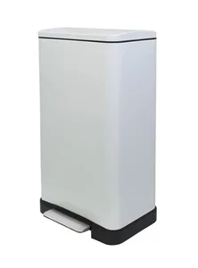 פח אשפה למטבח 50 ליטר JAVA טריקה שקטה לבן 8858WH מלדן