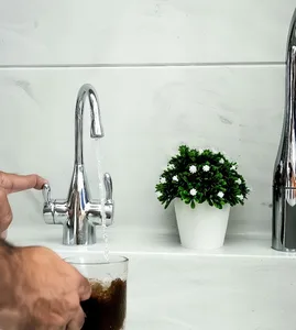 ברז מערכת מים חם קר ומטוהר כרום 45386 ISE