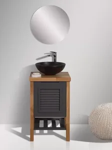 ארון אמבטיה 50/40 מונח שנהב