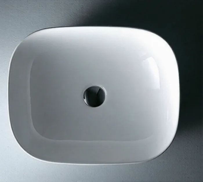 כיור מונח ריבר לבן מבריק 49.6/39.5