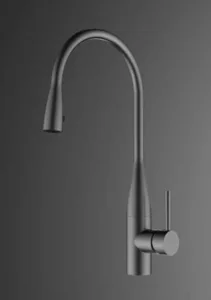 ברז מטבח נשלף מצב זרימה אחד אפור גרפיט 1027GR סיוון אופיר