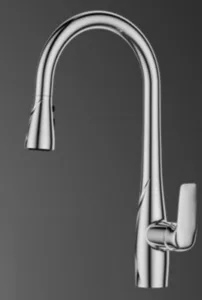 ברז מטבח נשלף 2 מצבי זרימה ניקל מבריק 1096 סיוון אופיר