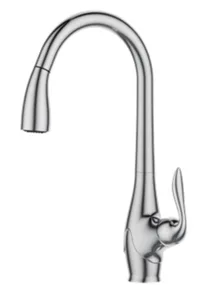 ברז מטבח נשלף 2 מצבי זרימה ניקל מבריק 1094 סיוון אופיר