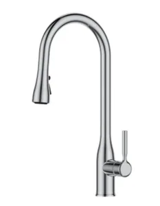 ברז מטבח נשלף 2 מצבי זרימה ניקל מבריק 1025 סיוון אופיר