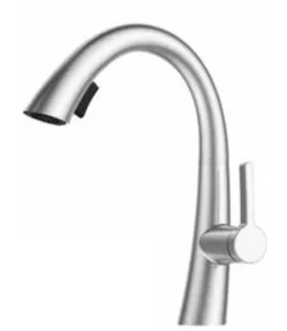 ברז מטבח נמוך נשלף 2 מצבי זרימה ניקל מוברש 1017CB סיוון אופיר