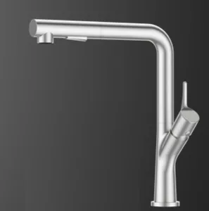 ברז מטבח נשלף 2 מצבי זרימה ניקל מוברש 1066CB סיוון אופיר