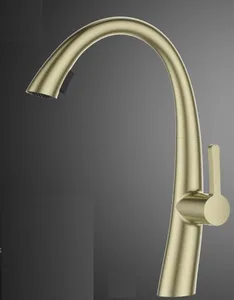 ברז מטבח נשלף 2 מצבי זרימה זהב מט 1055YB סיוון אופיר