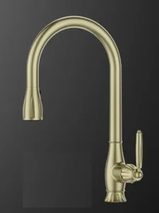 ברז מטבח נשלף 2 מצבי זרימה זהב מט 1092YB סיוון אופיר