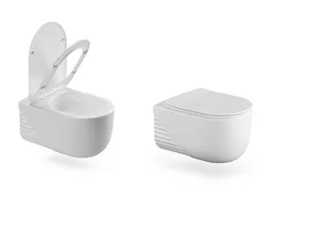 אסלה חרס תלויה 53/36/36 ס"מ דגם טורנדו - TORNADO לבן מבריק TO5W סיוון אופיר