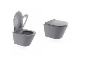 אסלה חרס תלויה 49/36/35 ס"מ אפור מט TO1MG סיוון אופיר