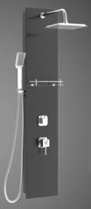 מוט פינוק אינטרפוץ ראש טוש ומזלף מרובעים זכוכית שחורה 2486S סיוון אופיר