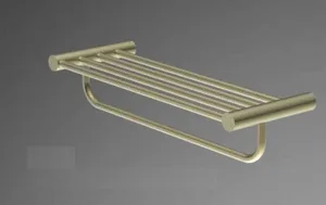 מדף מגבות + מתלה למגבת גוף זהב מט 4518YB סיוון אופיר